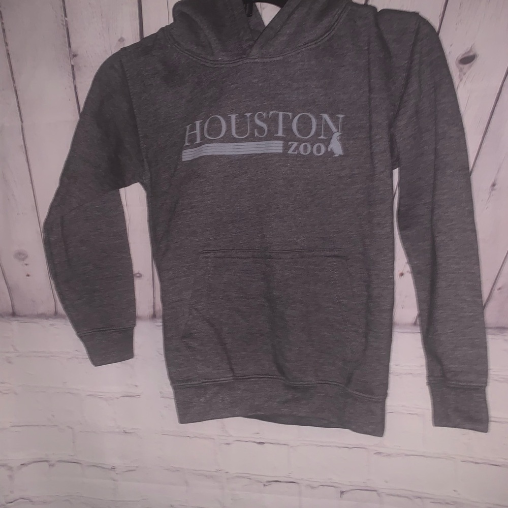 Gray Houston Zoo Kids Hoodie